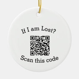 Scan QR-code gevonden mij code huisdier  Keramisch Ornament