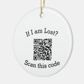 Scan QR-code gevonden mij code huisdier  Keramisch Ornament (Links)