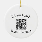 Scan QR-code gevonden mij code huisdier  Keramisch Ornament (Achterkant)