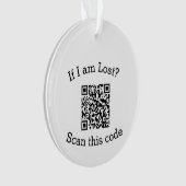 Scan QR-code gevonden mij code huisdier Ornament (voorkant)