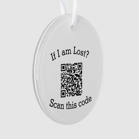 Scan QR-code gevonden mij code huisdier Ornament (voorkant)