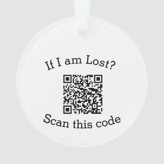 Scan QR-code gevonden mij code huisdier Ornament (achterkant)