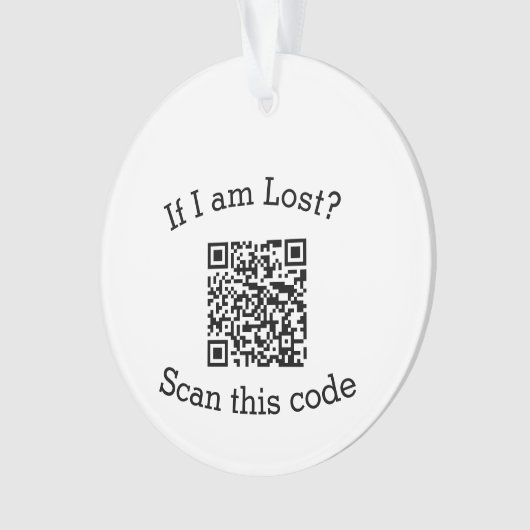 Scan QR-code gevonden mij code huisdier Ornament (voorkant)