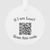 Scan QR-code gevonden mij code huisdier Ornament (voorkant)