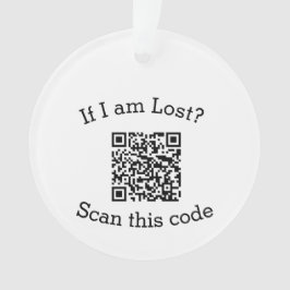 Scan QR-code gevonden mij code huisdier  Ornament