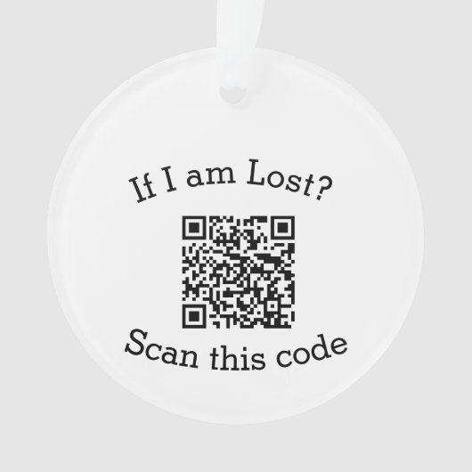 Scan QR-code gevonden mij code huisdier Ornament (voorkant)