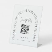 Scan QR-code Huwelijksbar Kleine Zaken Reclamebord Met Voetstuk (Voorkant)