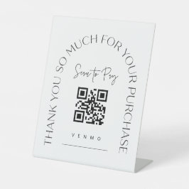 Scan QR-code Huwelijksbar Kleine Zaken Reclamebord Met Voetstuk