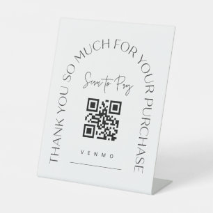 Scan QR-code Huwelijksbar Kleine Zaken Reclamebord Met Voetstuk