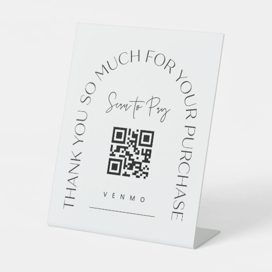 Scan QR-code Huwelijksbar Kleine Zaken Reclamebord Met Voetstuk (Voorkant)