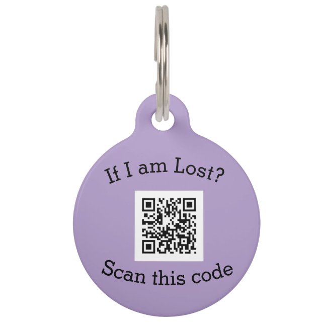 Scan QR code lost found me code pet  Huisdierpenning (Voorkant)