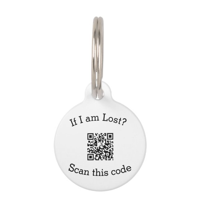 Scan QR code lost found me code pet  Huisdierpenning (Voorkant)