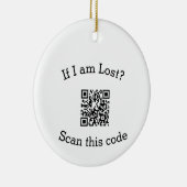Scan QR code lost found me code pet  Keramisch Ornament (Rechts)