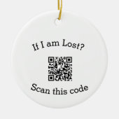 Scan QR code lost found me code pet Keramisch Ornament (Voorkant)