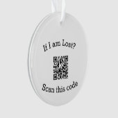 Scan QR code lost found me code pet Ornament (voorkant)