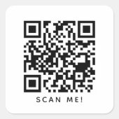 Scan QR-code menubalk restaurant Vierkante Sticker (Voorkant)