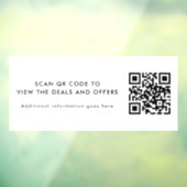Scan QR-code Modern Eenvoudig Bedrijf Raamsticker (Vel 3)