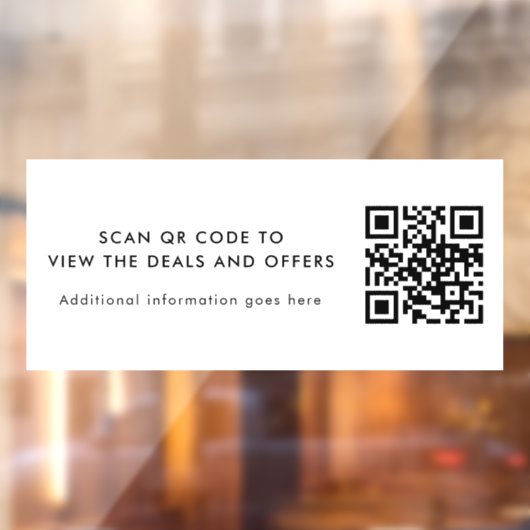 Scan QR-code Modern Eenvoudig Bedrijf Raamsticker (Vel 2)