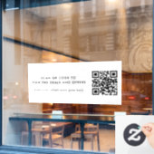 Scan QR-code Modern Eenvoudig Bedrijf Raamsticker (Cafe Raam)