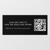 Scan QR Code Modern Promotional Business Raamsticker (Vel)