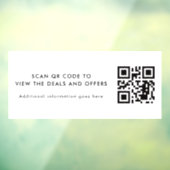 Scan QR Code Modern Simple Business Raamsticker (Vel 3)