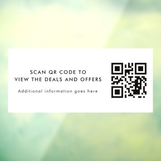 Scan QR Code Modern Simple Business Raamsticker (Vel 3)