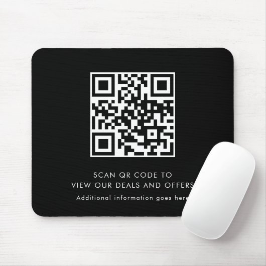 Scan QR-code Moderne Promotie Zakelijk Muismat (Met muis)