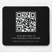 Scan QR-code Moderne Promotie Zakelijk Muismat (Voorkant)
