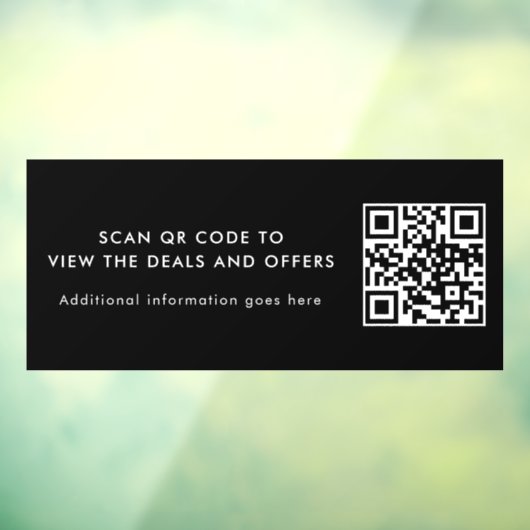 Scan QR-code Moderne promotionele zaken Raamsticker (Vel 3)