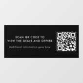 Scan QR-code Moderne promotionele zaken Raamsticker (Vel)