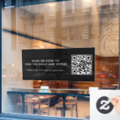 Scan QR-code Moderne promotionele zaken Raamsticker (Cafe Raam)