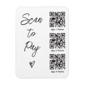 Scan QR-code om te betalen voor digitale zakelijke Magneet (Verticaal)