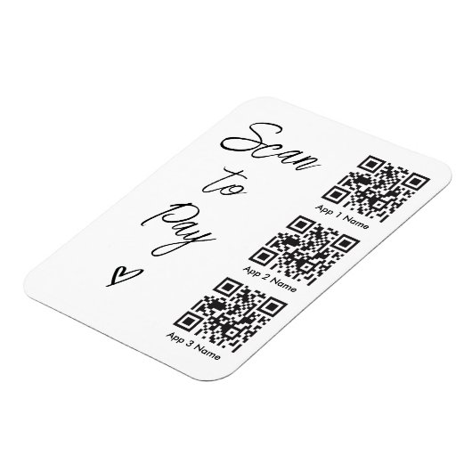 Scan QR-code om te betalen voor digitale zakelijke Magneet (Linkerzijde)
