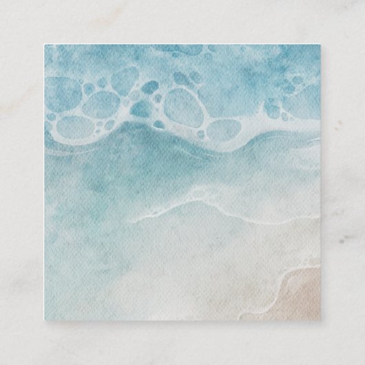 Scan QR-code RSVP Strand Bruiloft invoegen Informatiekaartje (Achterkant)