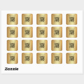 Scan QR-code Sjabloon Uw aangepaste tekst Faux Gol Vierkante Sticker (Vel)