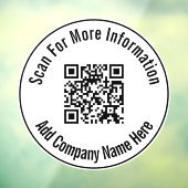 Scan QR-code Sjabloon voor het toevoegen van bedri Raamsticker (Vel 3)