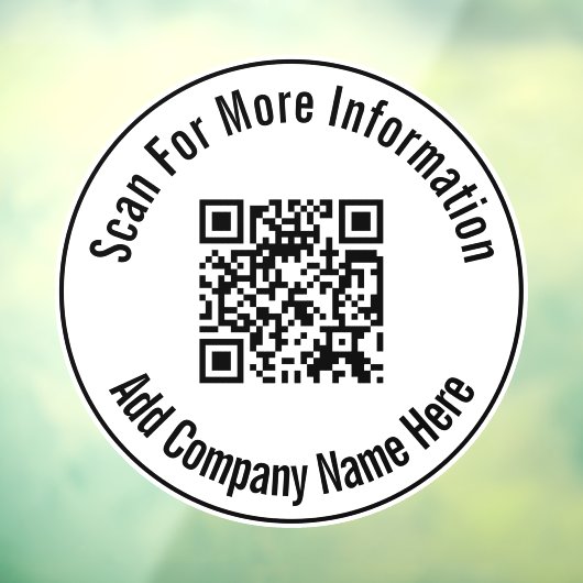 Scan QR-code Sjabloon voor het toevoegen van bedri Raamsticker (Vel 3)