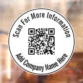 Scan QR-code Sjabloon voor het toevoegen van bedri Raamsticker (Vel 2)