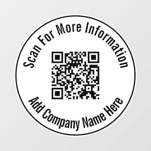 Scan QR-code Sjabloon voor het toevoegen van bedri Raamsticker (Vel)