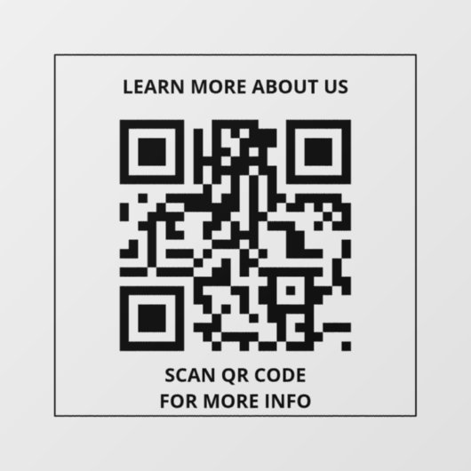 Scan qr code voor meer info raamsticker (Vel)