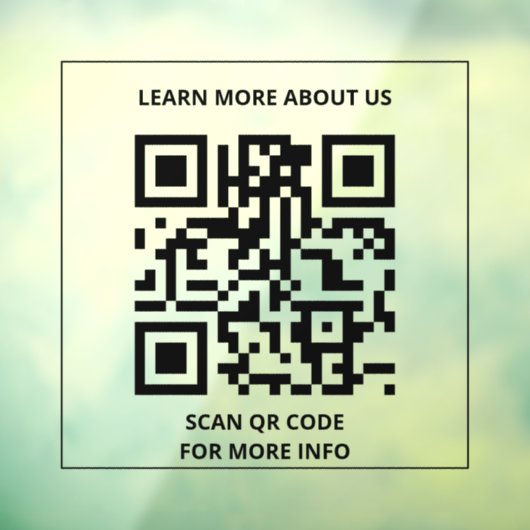 Scan qr code voor meer info raamsticker (Vel 3)
