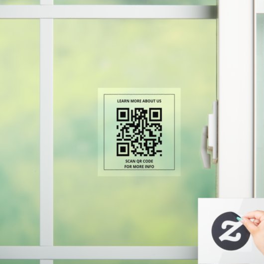 Scan qr-code voor meer informatie raamsticker (Huis)
