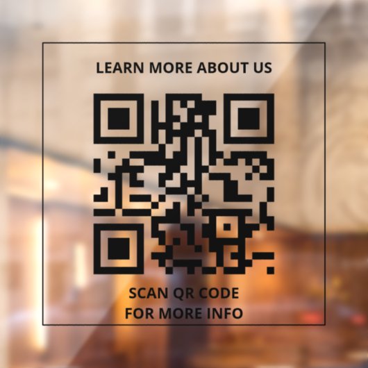 Scan qr-code voor meer informatie raamsticker (Vel 2)