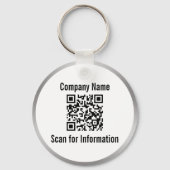 Scan QR-code voor meer informatie Silver & White Sleutelhanger (Voorkant)