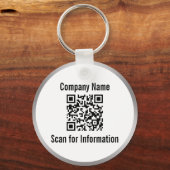 Scan QR-code voor meer informatie Silver & White Sleutelhanger (Voorkant)