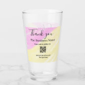 Scan QR om ons te volgen bedank code roze Glas (Achterkant)