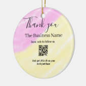 Scan QR om ons te volgen bedank code roze Keramisch Ornament (Links)