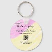 Scan QR om ons te volgen bedank code roze Sleutelhanger (Achterkant)
