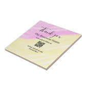 Scan QR om ons te volgen bedank code roze Tegeltje (Zijkant)