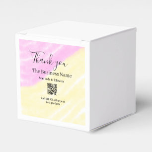 Scan QR om ons te volgen bedankkingscode roze  Bedankdoosjes